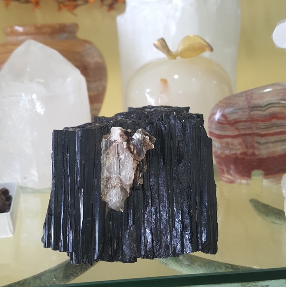 Tourmaline Raw Crystal With Quartz Cluster - Picture 2 of 6